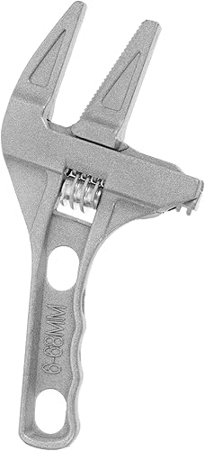 HONMEET Válvula universal para llave inglesa grifo de tuerca plateada plomeros de agua profesionales llaves de cocina mono moleteado de mm llave de