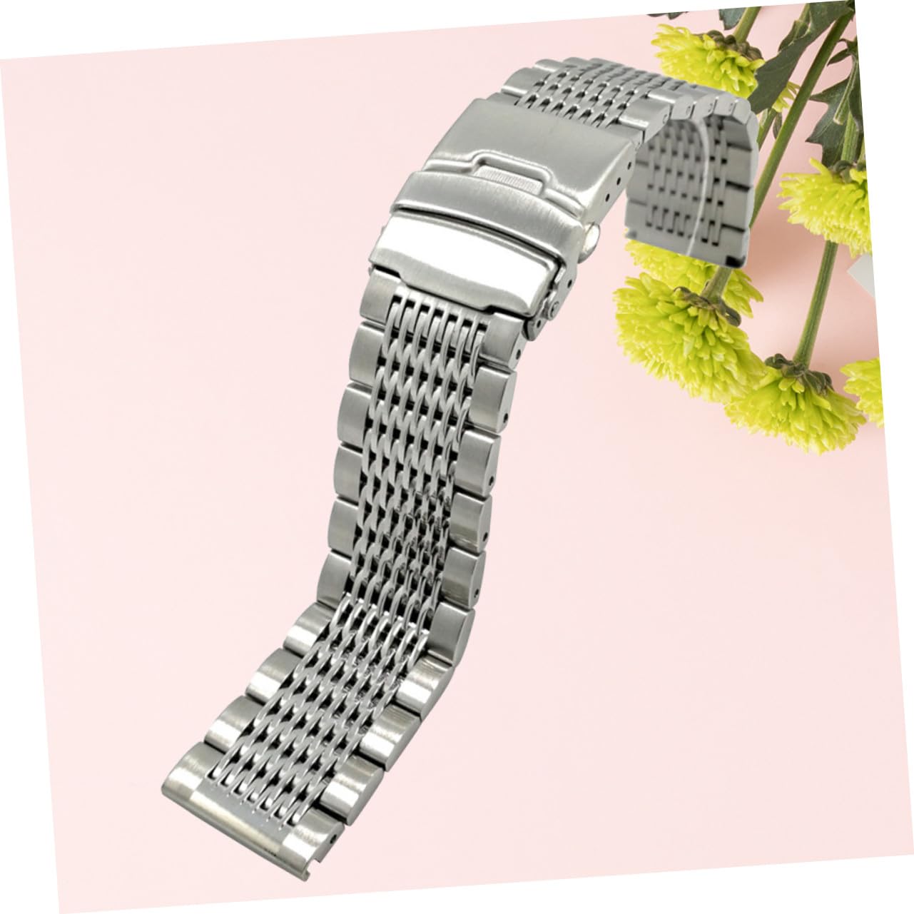 Correa de Reloj de Acero Inoxidable de 20mm, Plata
