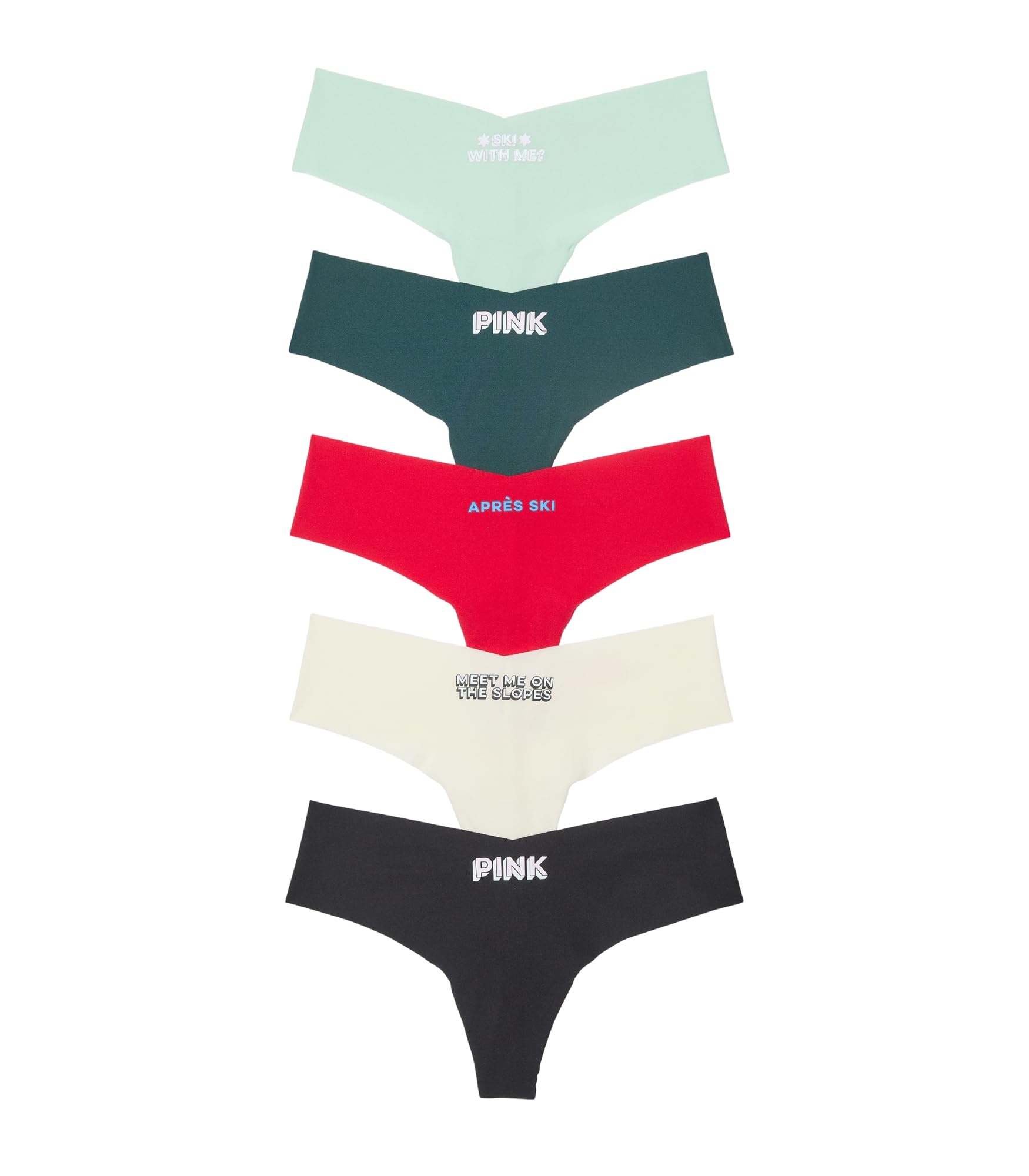 Victorias Secret PINK Womens No Show Thong Underwear Panties for Women Multi Pack XS-XXL