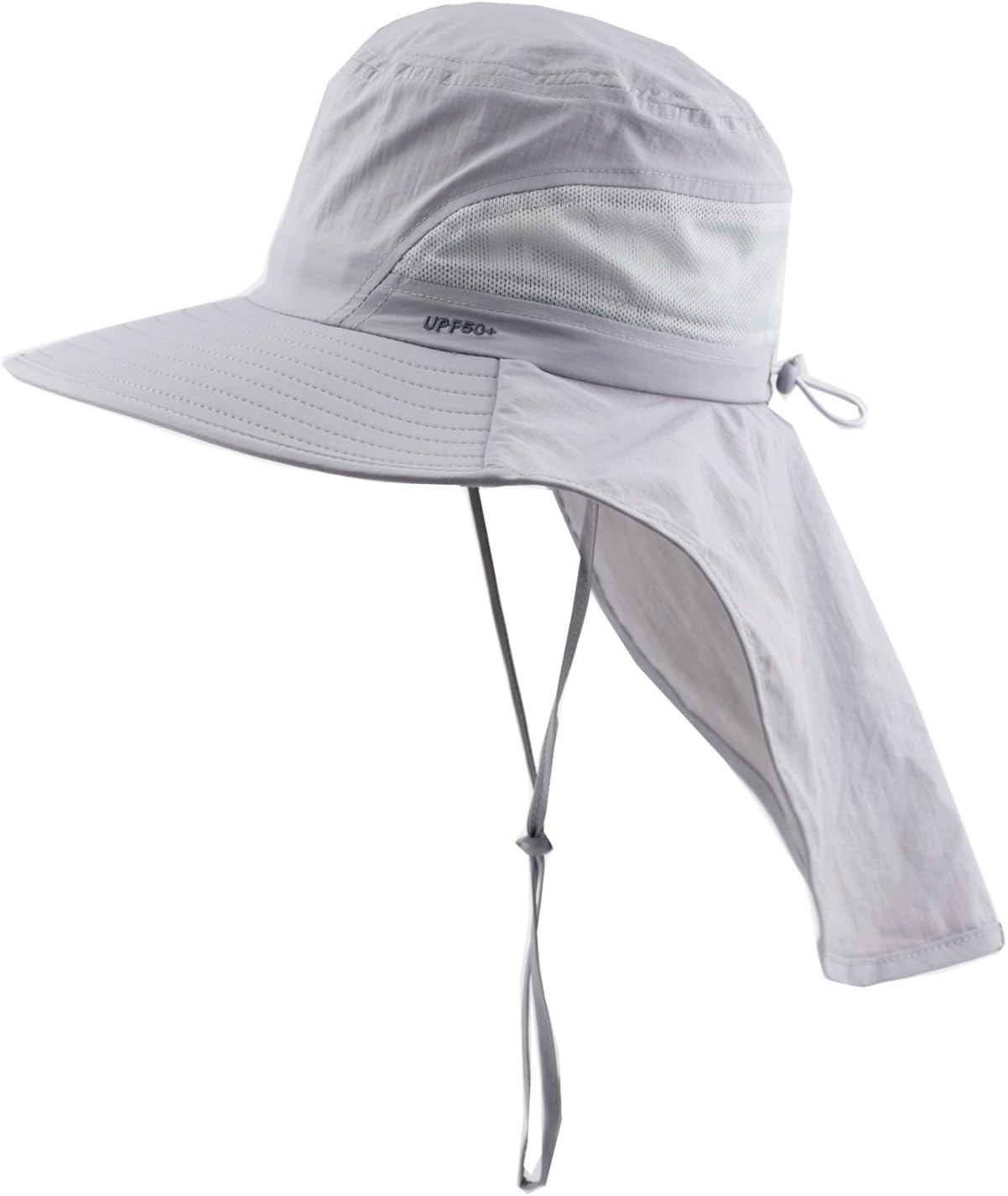 Child Sun Protection Cap Wide Brim Hat with Neck Flap UPF 50+ Kids (3T-7T)