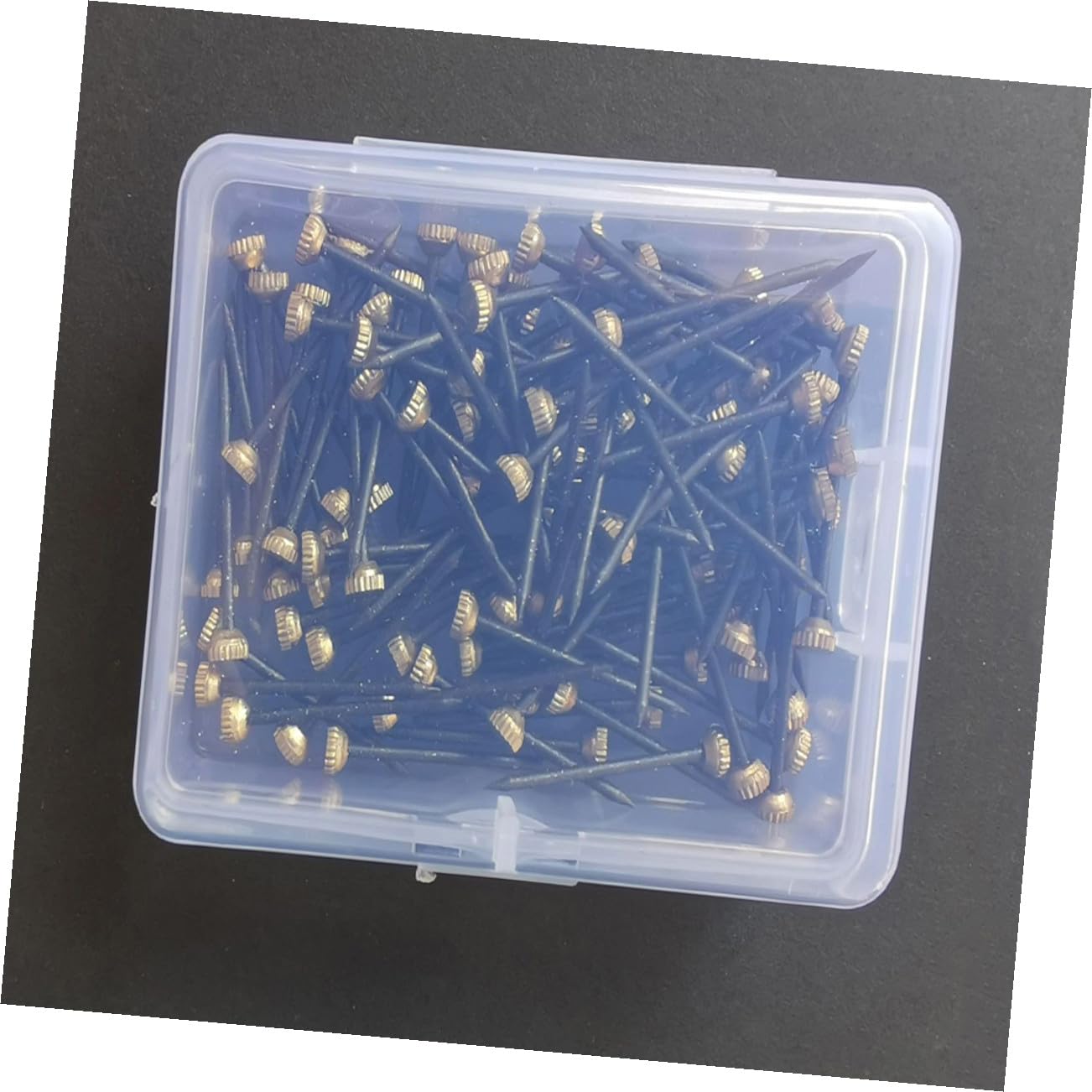 Housoutil 900 Pcs Cadre Photo À Tête En Cuivre Crochet Photo Clous Photo Plâtre Suspendu Cadres Photo Noirs Clous À Tête Murale À Ongles Photo À Tête Ronde Fer