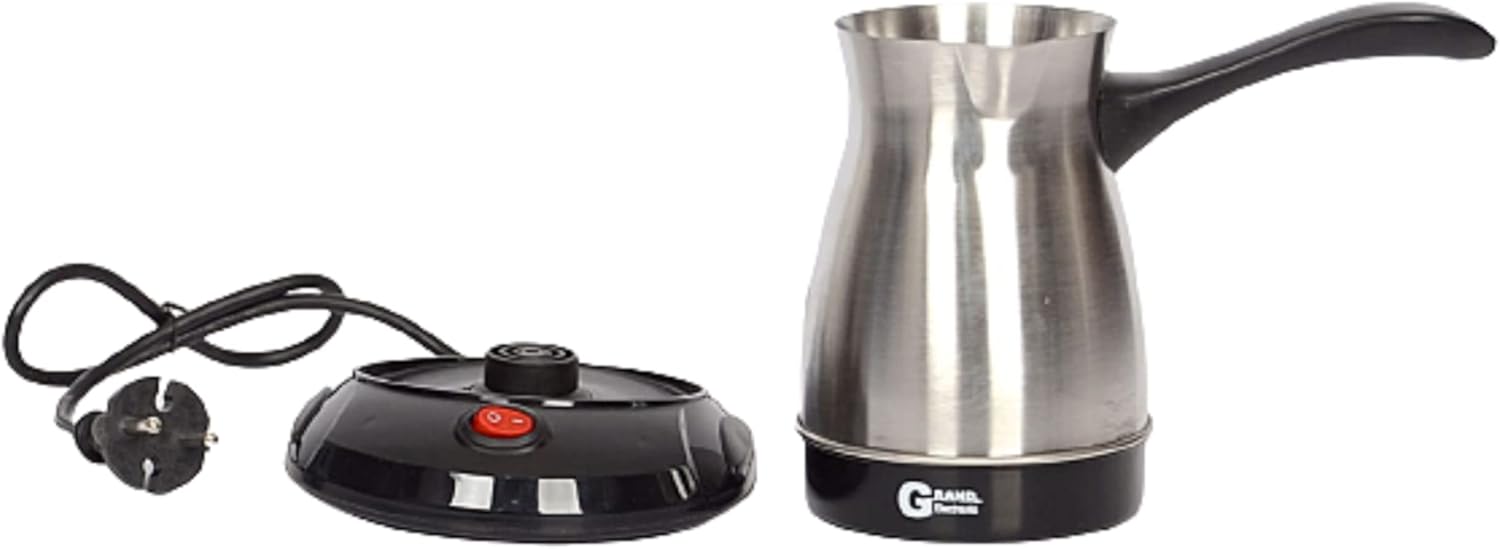 Grand Electronic Stalis Steel Turkish Coffee Kettle Without Base Brown