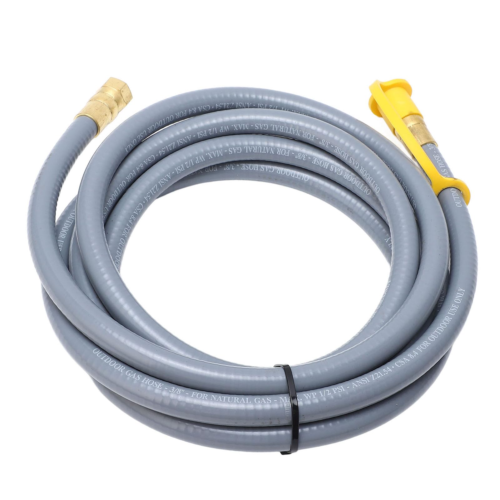 Tubo Flessibile per Griglia a Gas 12 Piedi Tubo Flessibile per Gas per in Gomma Connettore Rapido Tubo Flessibile per Gas per Stufa a Lunga Durata 12 Piedi con Connettore