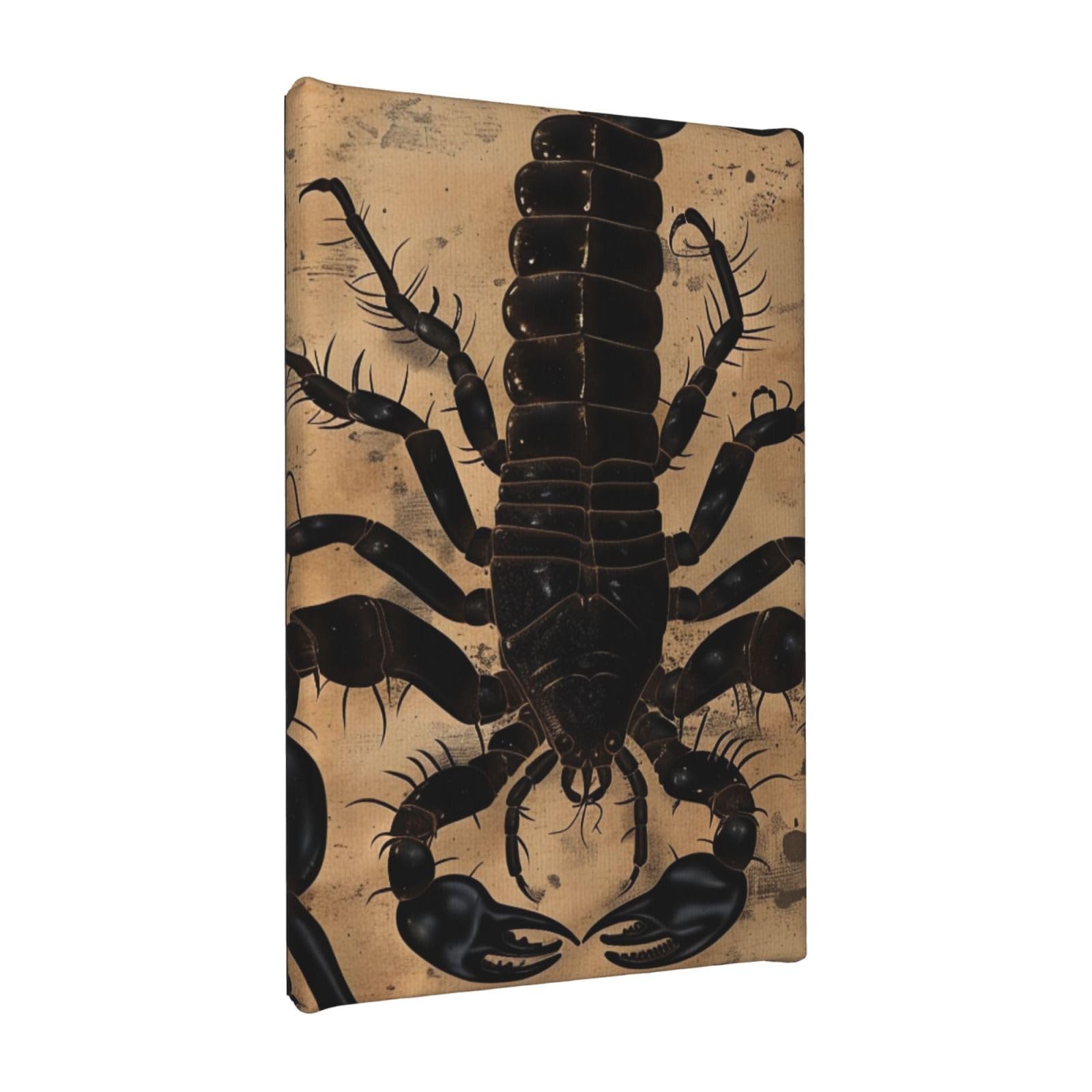 Ykljg Scorpion Printed Wall Art Canvas Painting 20X30 Cm Wooden Framed Picture Painting Artwork Prints For Bedroom Kitchen Home Office Decor