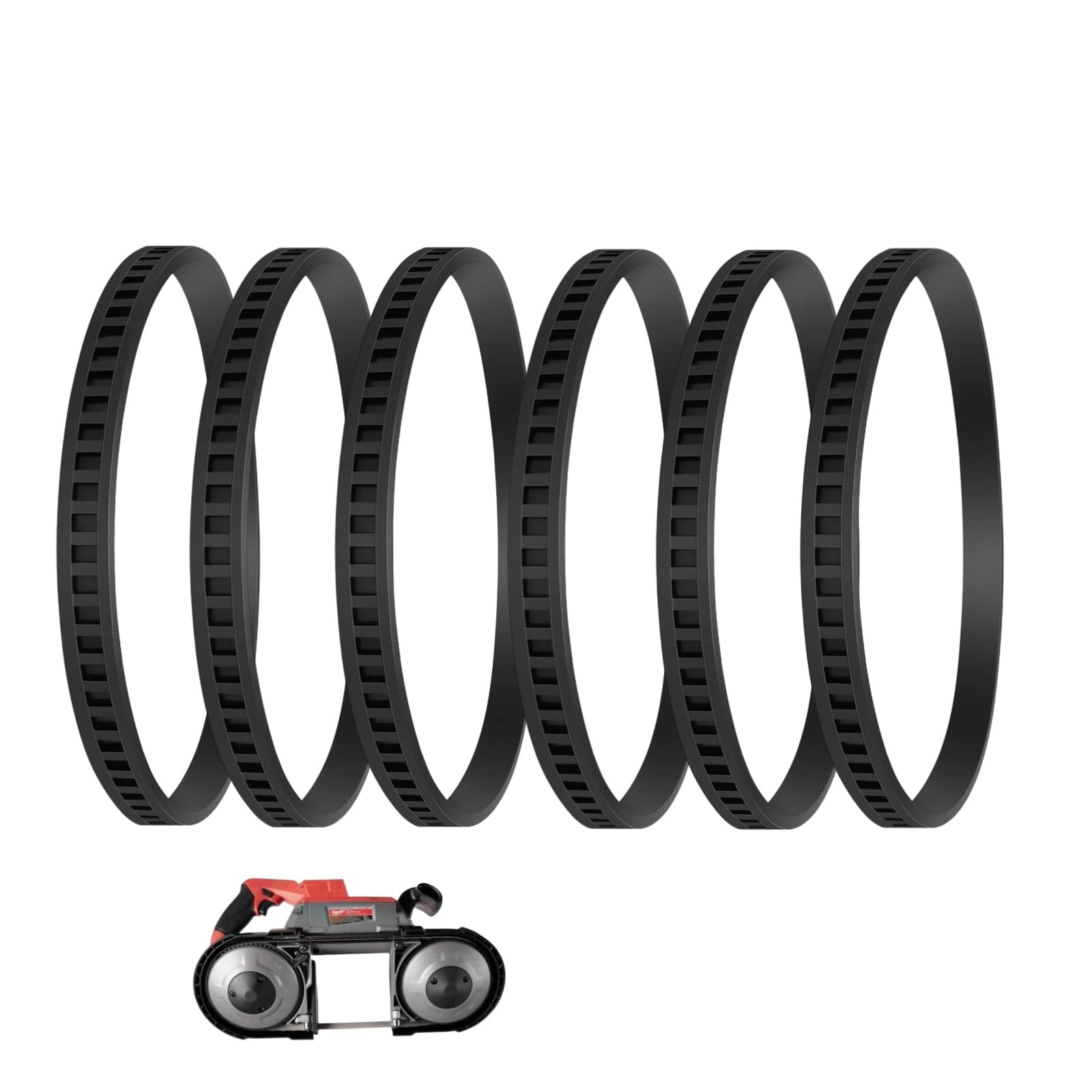 6 Pack 650721-00 Bandsaw Rubber Tires Replacement for DeWalt DWM120, DCS374, DW328K, A02807, Fits Porter Cable and Milwaukee Band Saws, 6" x 1/2"