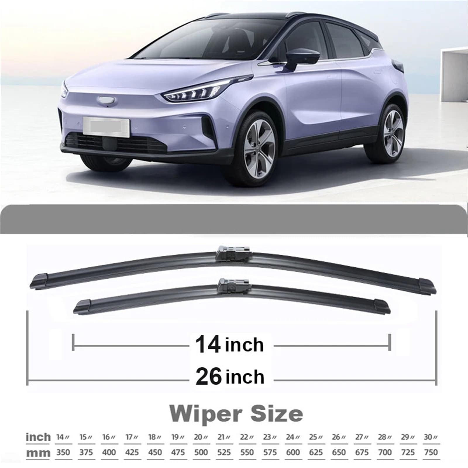 Limpiaparabrisas Coche Compatible Con Geely Para Geometry C GE13 2022 2023 Escobillas Limpiaparabrisas Accesorios Para Coche Escobillas Limpiaparabrisas Delantero Productos Corte Piezas Automóvil