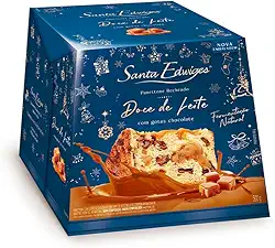 Panettone Recheado Doce de Leite Com Gotas de Chocolate Santa Edwiges 500g