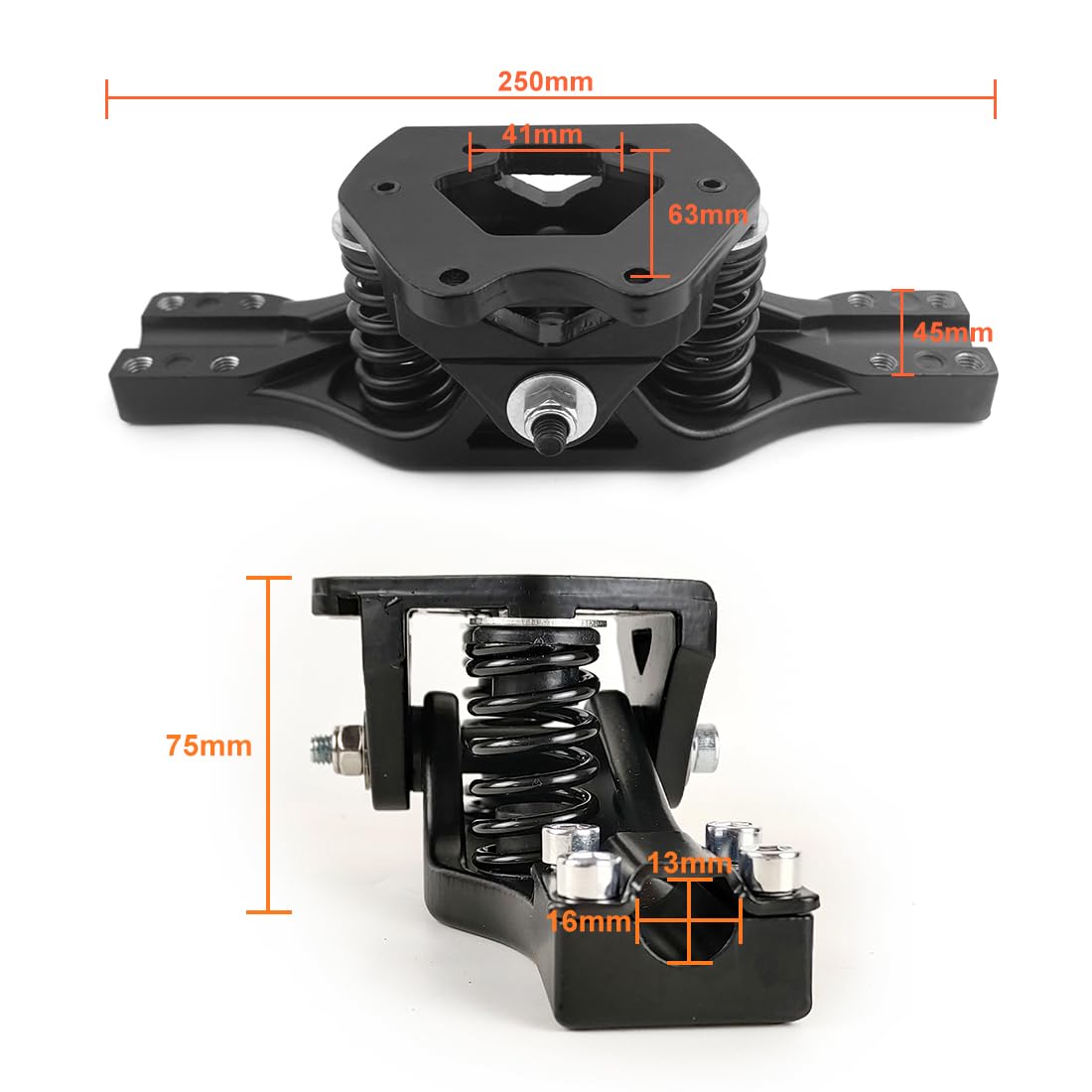 L-faster Camion Fuoristrada per Skateboard per Ruote motrici con mozzo ad Albero Singolo, Camion a Molla, Compatibile con Ruote a Motore Hoverboard