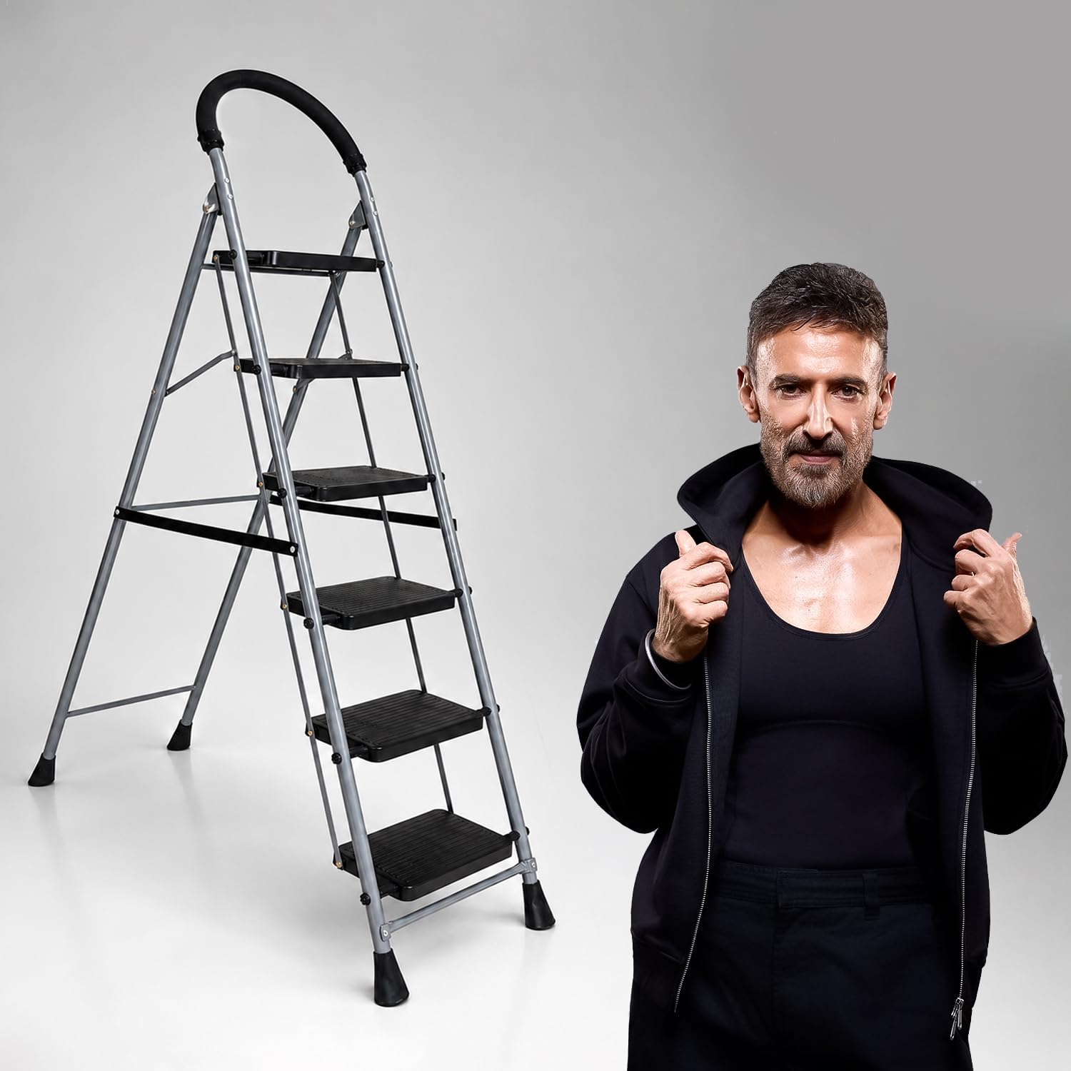 ADA Premium 6 Step Ladder - Heavy Duty & Foldable -1