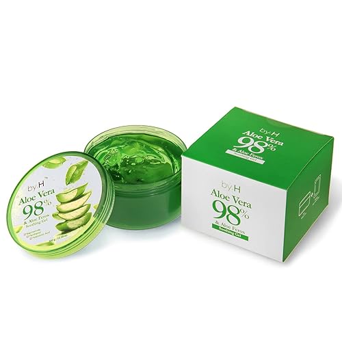 Gel calmante de aloe vera orgánico  Hidratante natural para la piel y el cabello, eficaz para quemaduras solares, quemaduras de afeitar, fórmula no