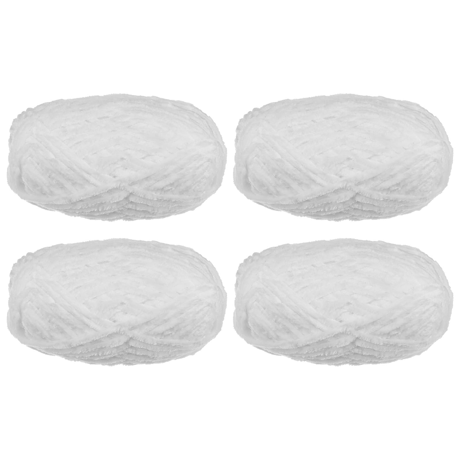 QUARKZMAN 4pz Filato di Velluto Morbido 4x100g/14.1oz 347iarde Bianco