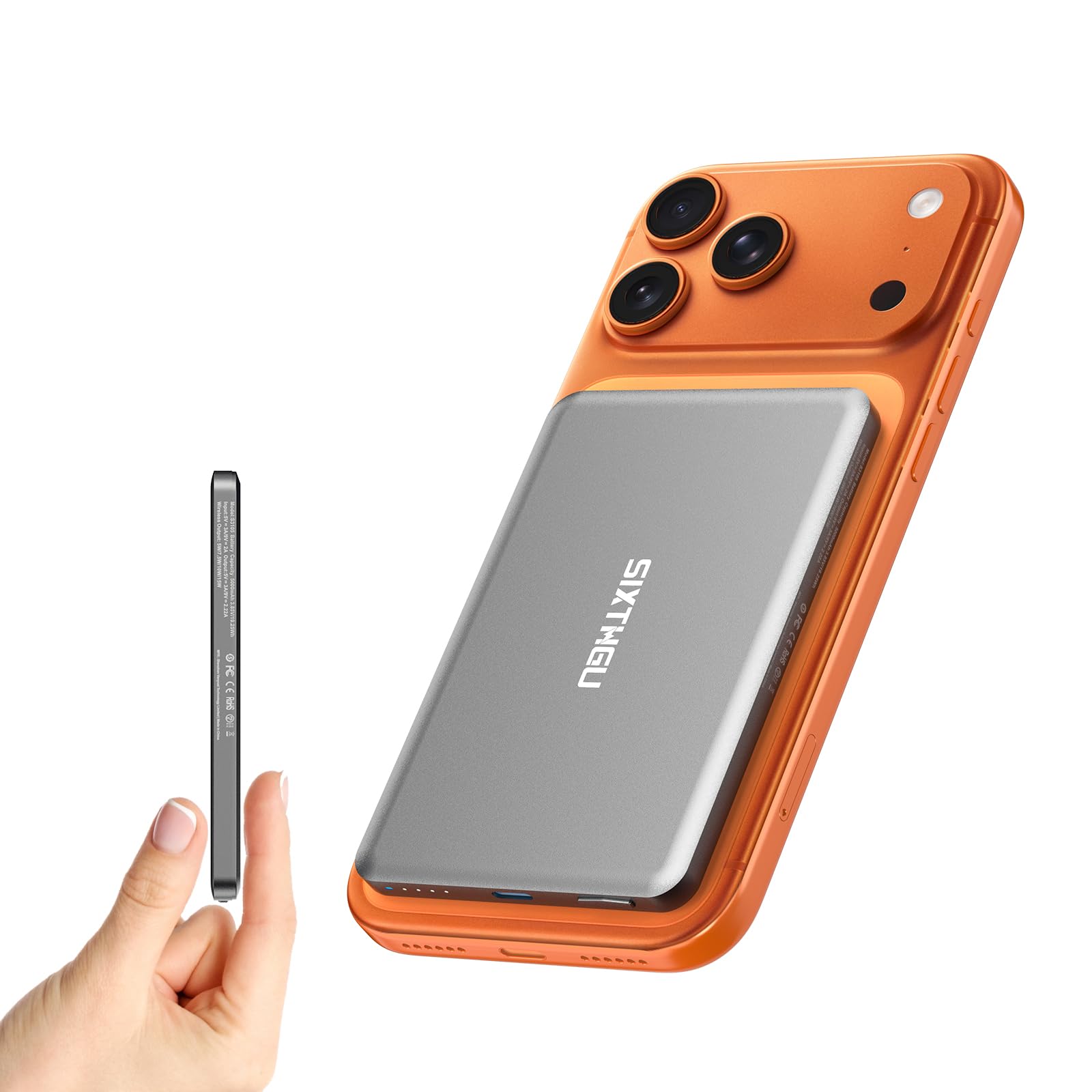 Magnetic Portable Charger Ultra Slim 5 000mAh Wireless Power Bank PD 20W USB C Fast Charging for Magsafe