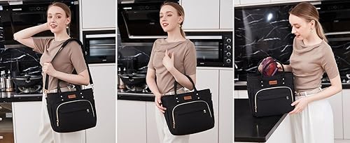 Miniatura 9 de Lonchera térmica para mujer, bolsa térmica para el trabajo, lonchera grande para adultos, a prueba de fugas, con correa para el hombro, para viajes,