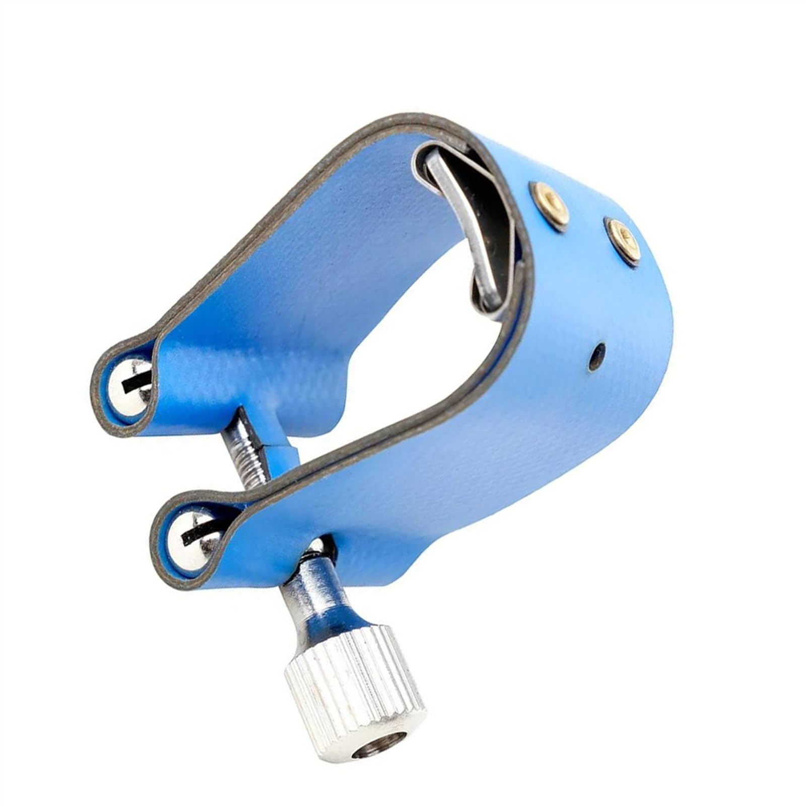 Części do Saksofonu Instrumentów Zacisk Na Ustnik Do Saksofonu Altowego. Klamra Ustnika Z Miękkiej Skóry W Kształcie Litery U Do Akcesoriów Saksofonowych (Color : Blue)