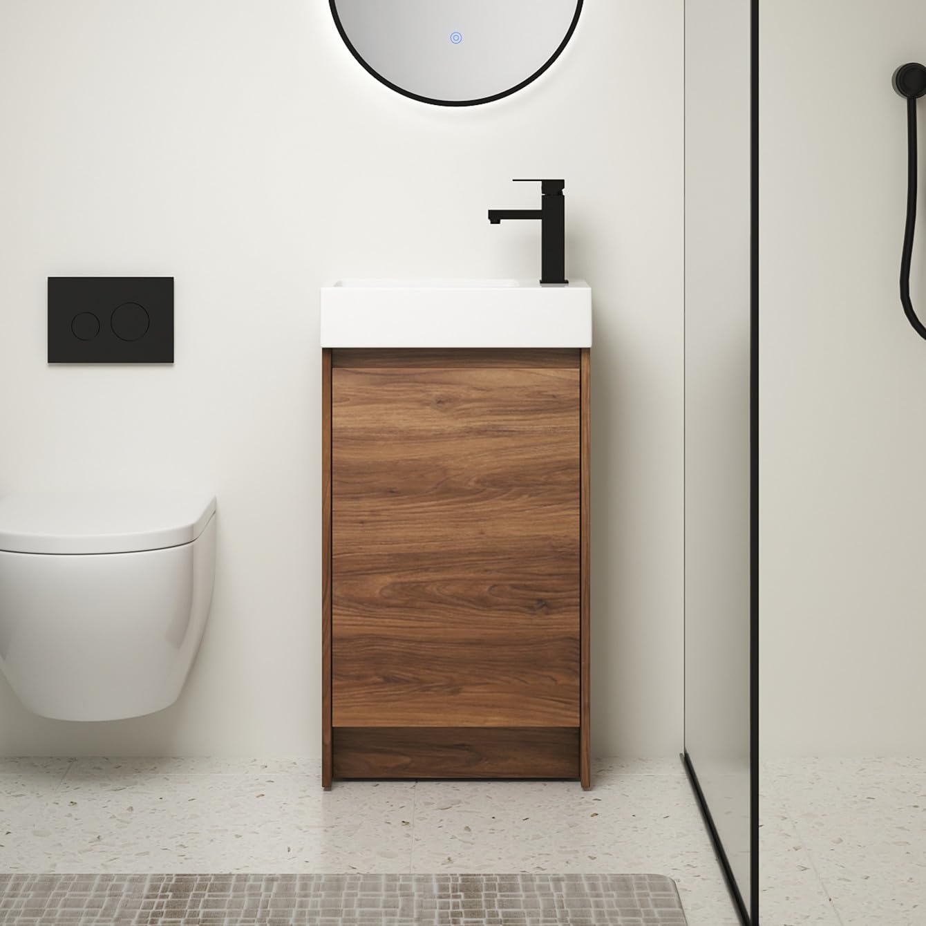SSLine 18 Floor Mounted Bathroom Vanity with Sink