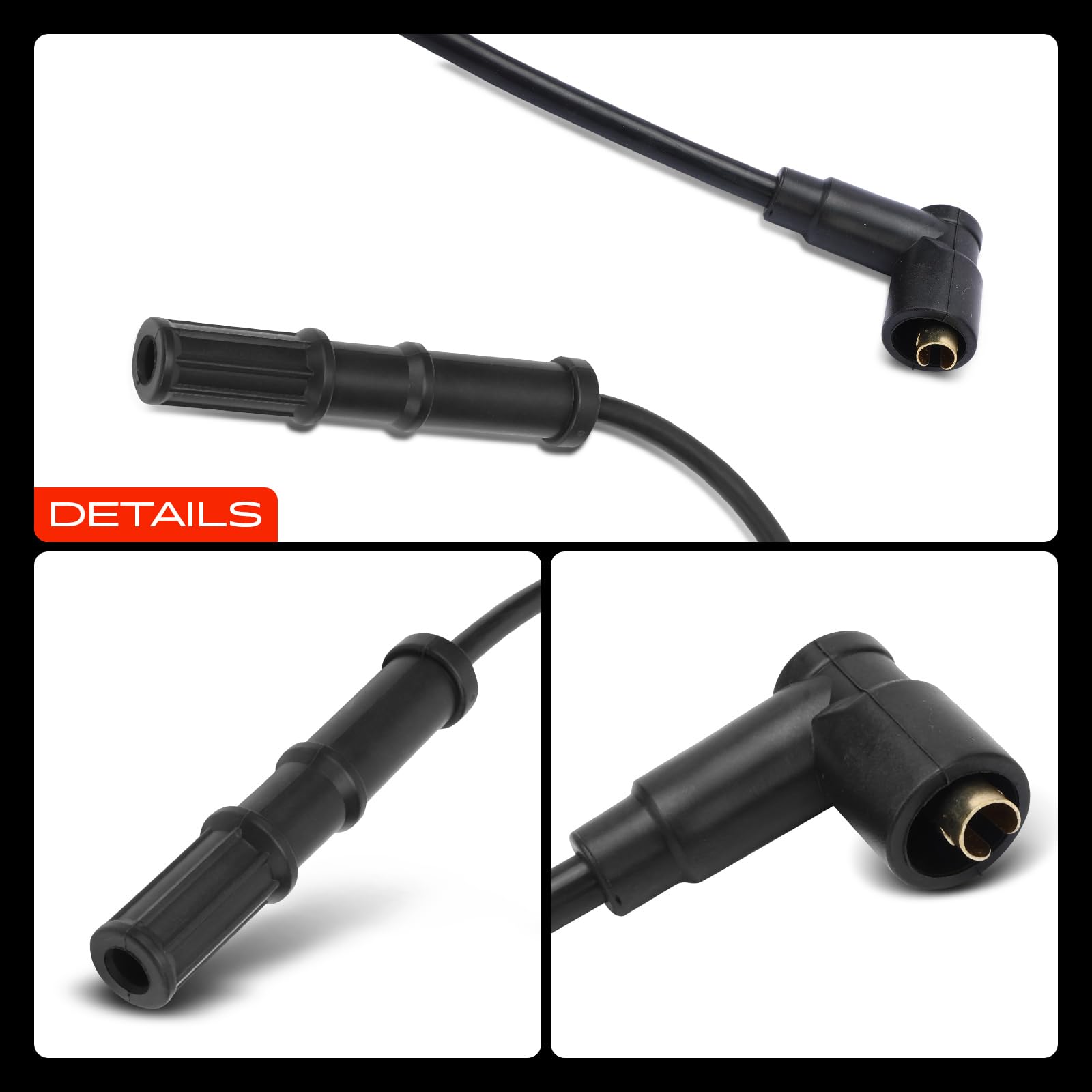 Frankberg Set di 4 cavi di accensione per motori a benzina 55202897 | Compatibile con: Box/Hatchback 141, Doblo Box/MPV 223, Fine settimana del Palio 171 173 178 373 374, Punto 188, 141