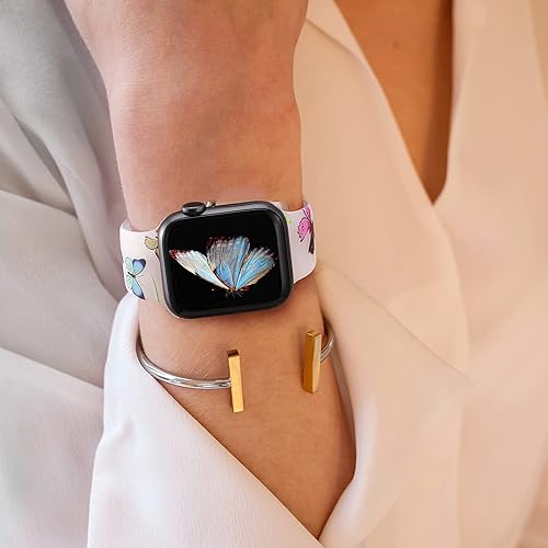 Miniatura 8 de Witzon Correa transparente para iWatch compatible con correas de Apple Watch de 1.496 pulgadas, 1.575 pulgadas, 1.614 pulgadas, para mujer, correa
