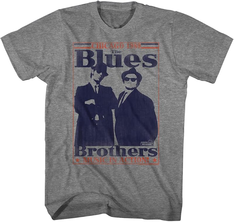 Blues Brothers Music in Action Chicago 1980 T Shirt
