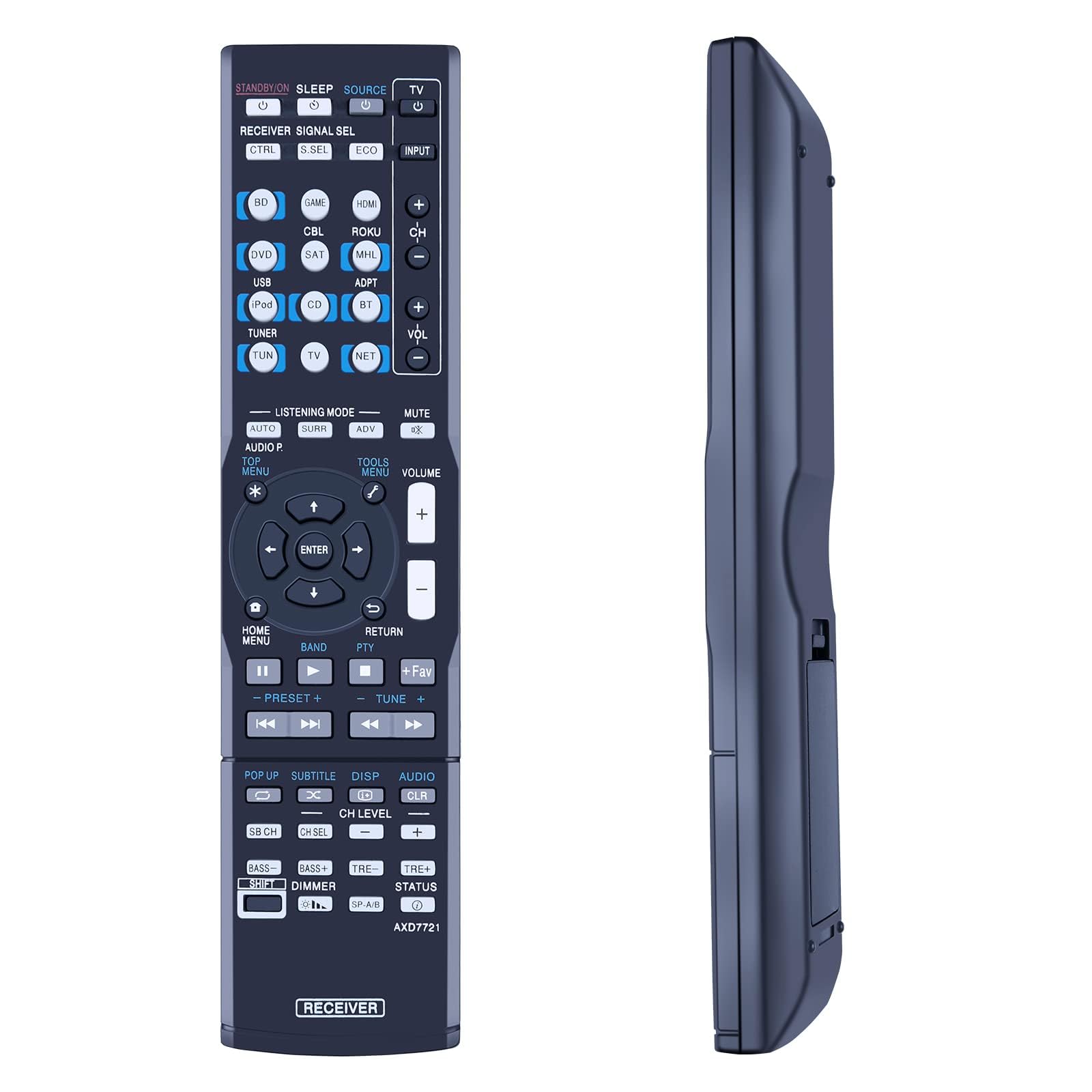 VINABTY Nuovo AXD7582 Telecomando di ricambio AXD7582 Receiver Telecomando per PIONEER AV Receiver Home Theater AXD7582 VSX-420-K VSX-420-S Remote Controller