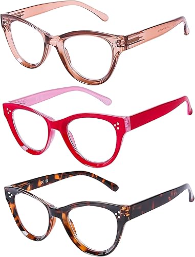 AQWANO Gafas de lectura cuadradas de gran tamaño para mujer, bloqueo de luz azul, lectores elegantes de diseñador, filtro antideslumbrantefatiga