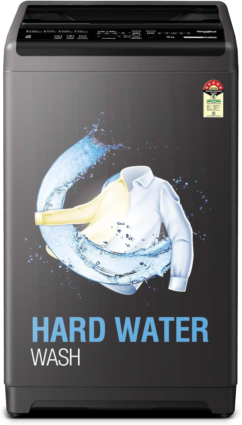 Whirlpool 7.5 kg Magic Clean 5 Star Fully Automatic Top Load Washing Machine Grey (MAGIC CLEAN 7.5 GENX GREY 5YMW)