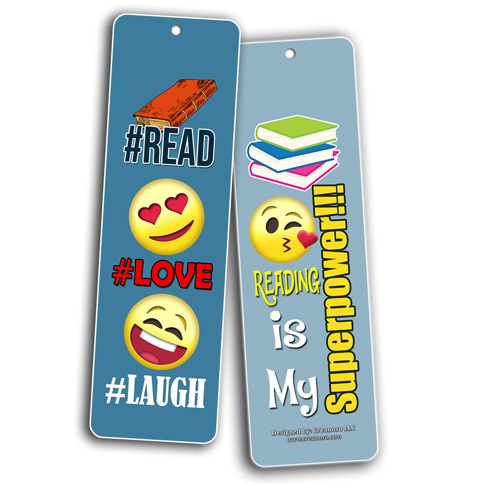 Creanoso Emoji Bookmarks for Bookworm (12-Pack) – Premium Gift Set ...