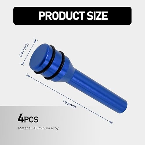 Miniatura 2 de gunhunt 4 pines para cerradura de puerta de automóvil, pomos de aleación de aluminio, perno de puerta de 1.92 x 0.47 pulgadas, kits de decoración
