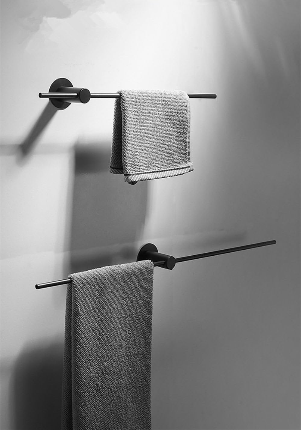 Barra porta asciugamani da bagno in oro nero da 50 m, porta accappatoio, set di accessori per il bagno, cromato, 50 cm