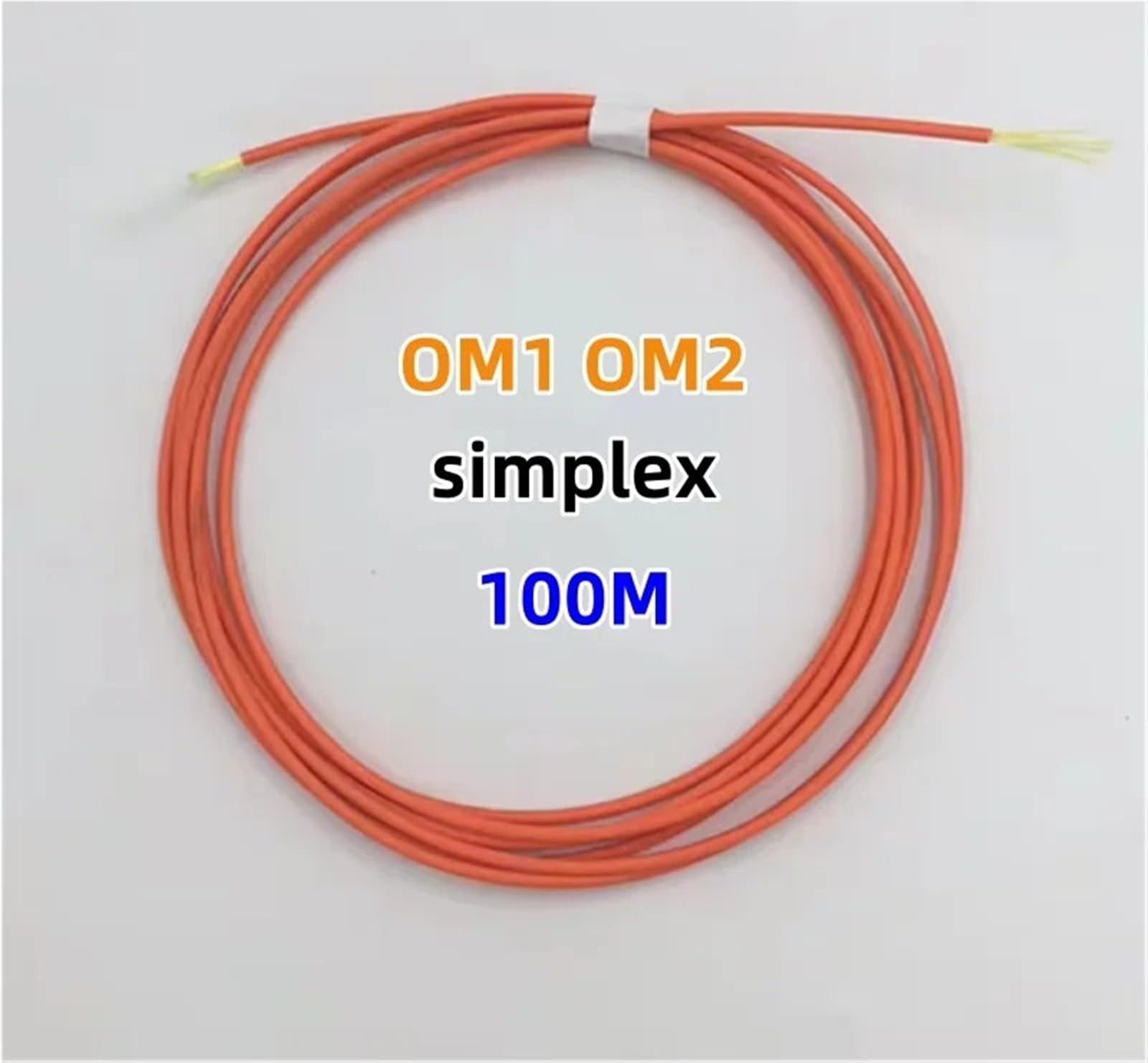 Cable de Fibra óptica OM1 OM2 100m Simplex 50/125um 62,5/125 2mm 3mm Multimodo Naranja for latiguillos de Fibra óptica ftth(3mm OM1)