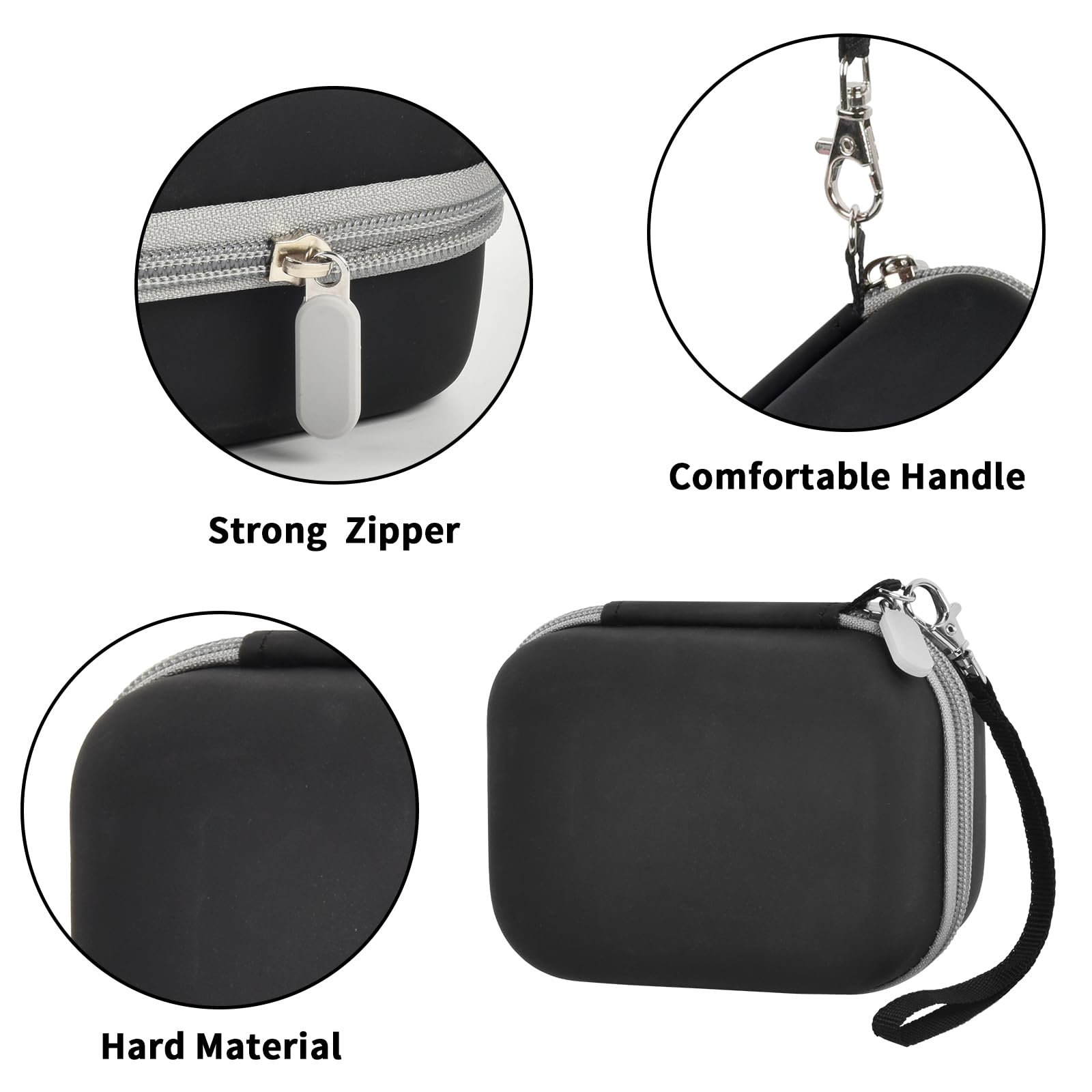 ANKHOH Étui pour étiqueteuse Memoking T02 Phomemo M02 M02S M02 Pro Q30S Ponek Mini imprimante de poche noir