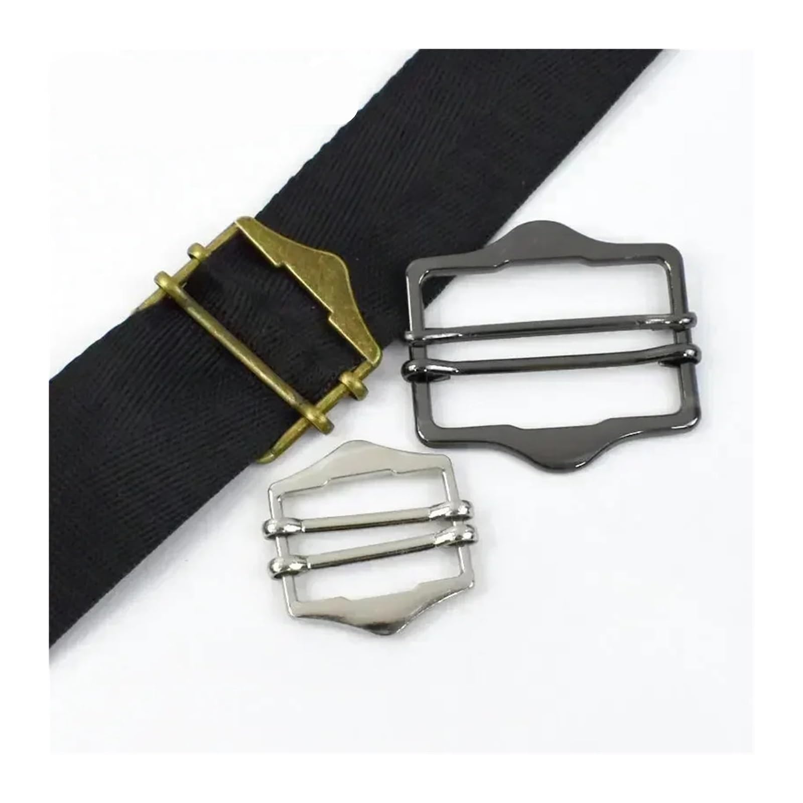 Fibbie per cintura 30 pezzi fibbie in metallo 30/40 mm fibbia per borsa cinghia regolabile Tri Glide Slider fibbia fettuccia accessori abbigliamento