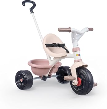 Smoby Tricycle Évolutif Be Fun avec Canne Parentale et Roue Libre