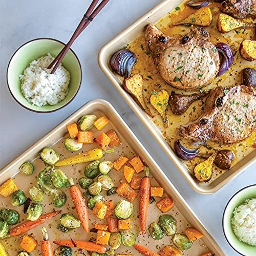 Nordic Ware Naturals NonStick Half Sheet and Quarter Sheet Set 24 inches Half and Quarter Sheet Pack of 2