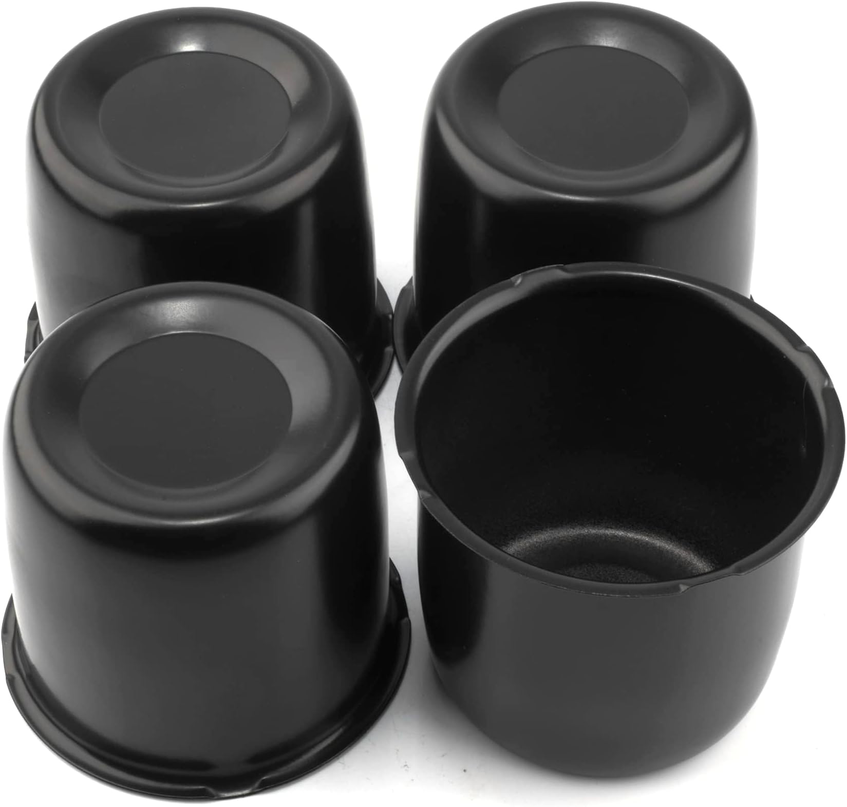 4Pcs 3.31 inch Wheel Center Caps Fit 3.31" Center Bore Truck Trailer RV SUV Wheels Rims, Carbon Steel Matt Black Push Through Hub Covers