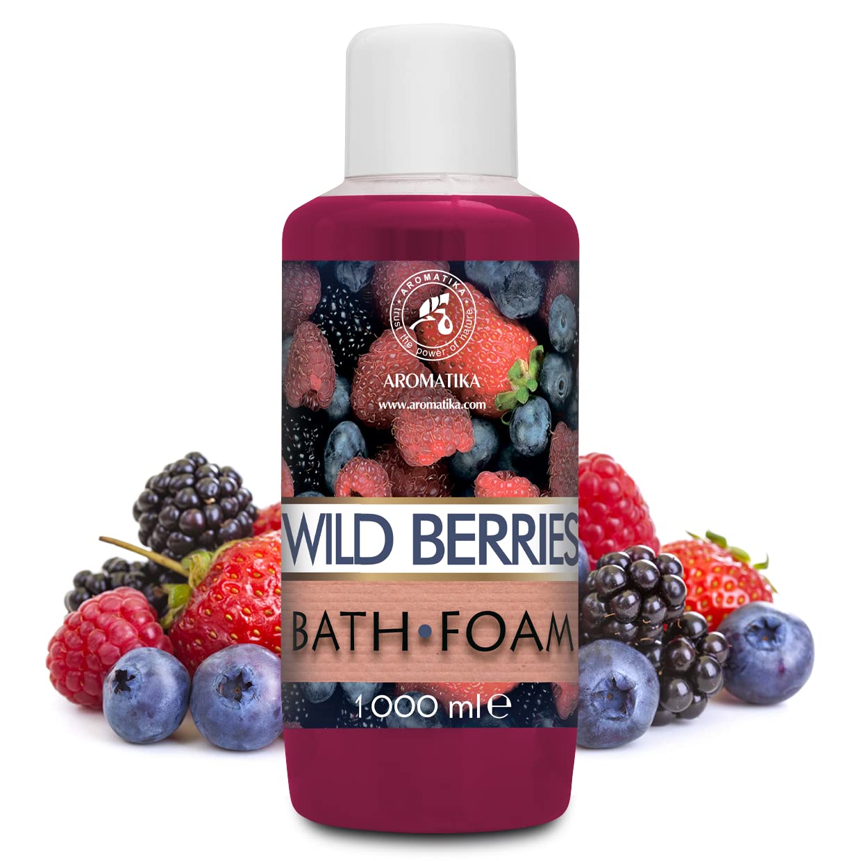 Espuma Baño Frutos del Bosque 1000ml - Buen Sueño - Belleza - Cuidado del Cuerpo - Bienestar - Relajación - Aromaterapia - Spa - Baños de Burbujas - Bath foam Wild berries