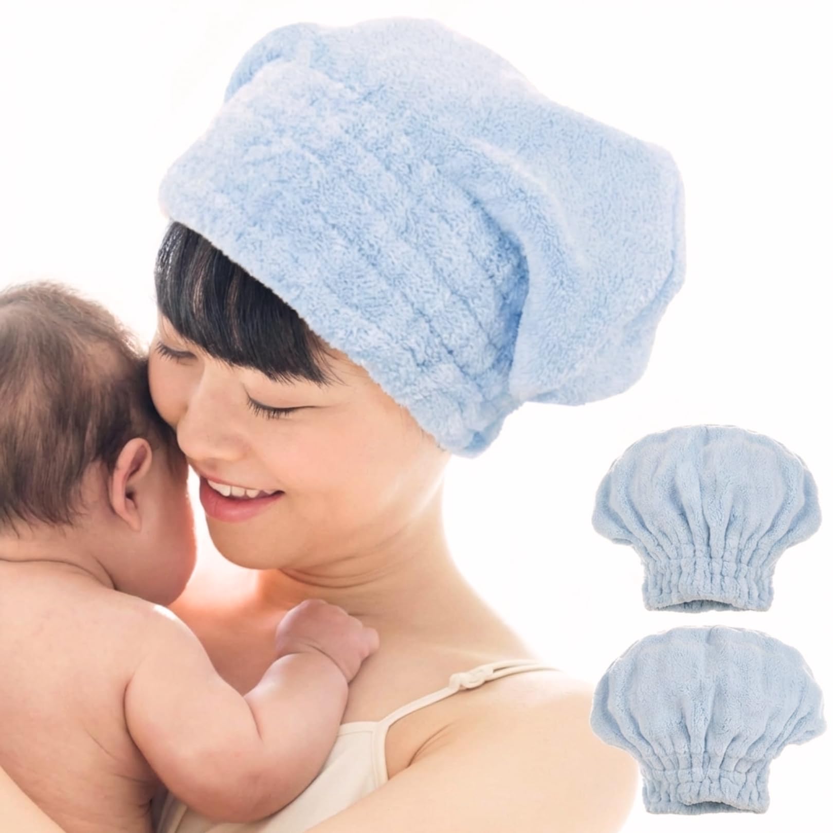 Amazon.co.jp: RALQ (ラルク) タオルキャップ 2枚入り 大人 【抗菌竹炭