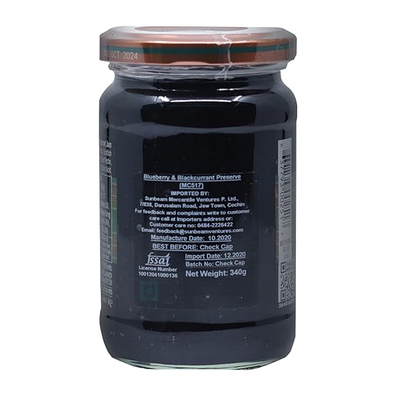 MACKAYS Blueberry & Black Currant Preserve, 12 Ounce