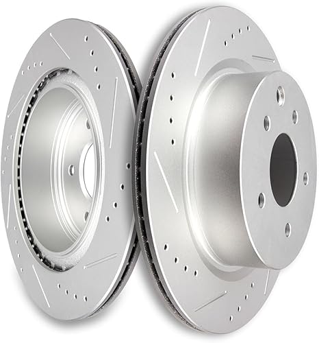 Miniatura 806 de SCITOO Juego de 2 frenos de freno ranurados traseros para Chrysler Town & Country, 08-16 para Dodge Grand Caravan, 09-13 para Dodge Journey, 12-15