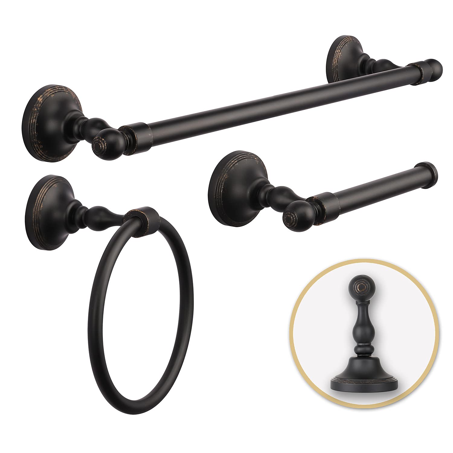 Toallero De Pared Blanco - Toallero De Pared Para El Baño, Sin Taladrar Doble 50cm Organizacion Y Elegancia 91427272