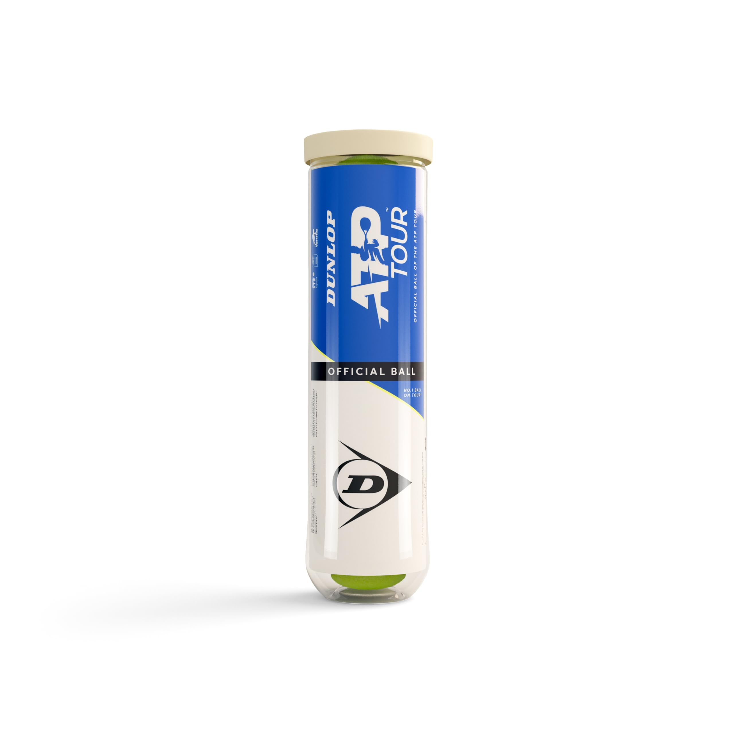 DUNLOP Pallina da tennis ATP Tour, per sabbia, campo duro e erba, 4 palline