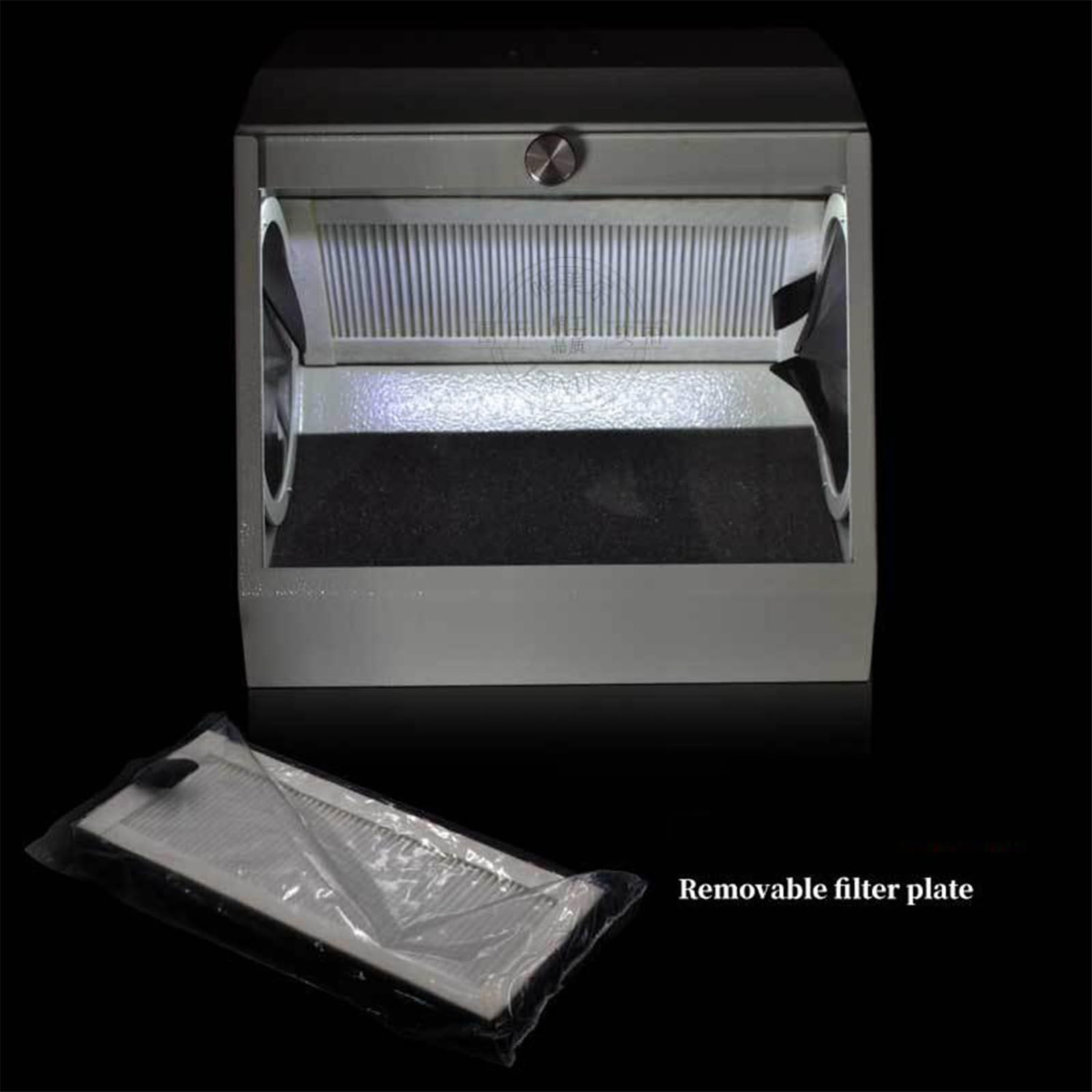 Colector de polvo dental, extractor de vacío profesional con filtro, caja de polvo de pulido de alta resistencia para laboratorio dental, 25 x 28 x 20,5 cm, gestión eficiente del polvo