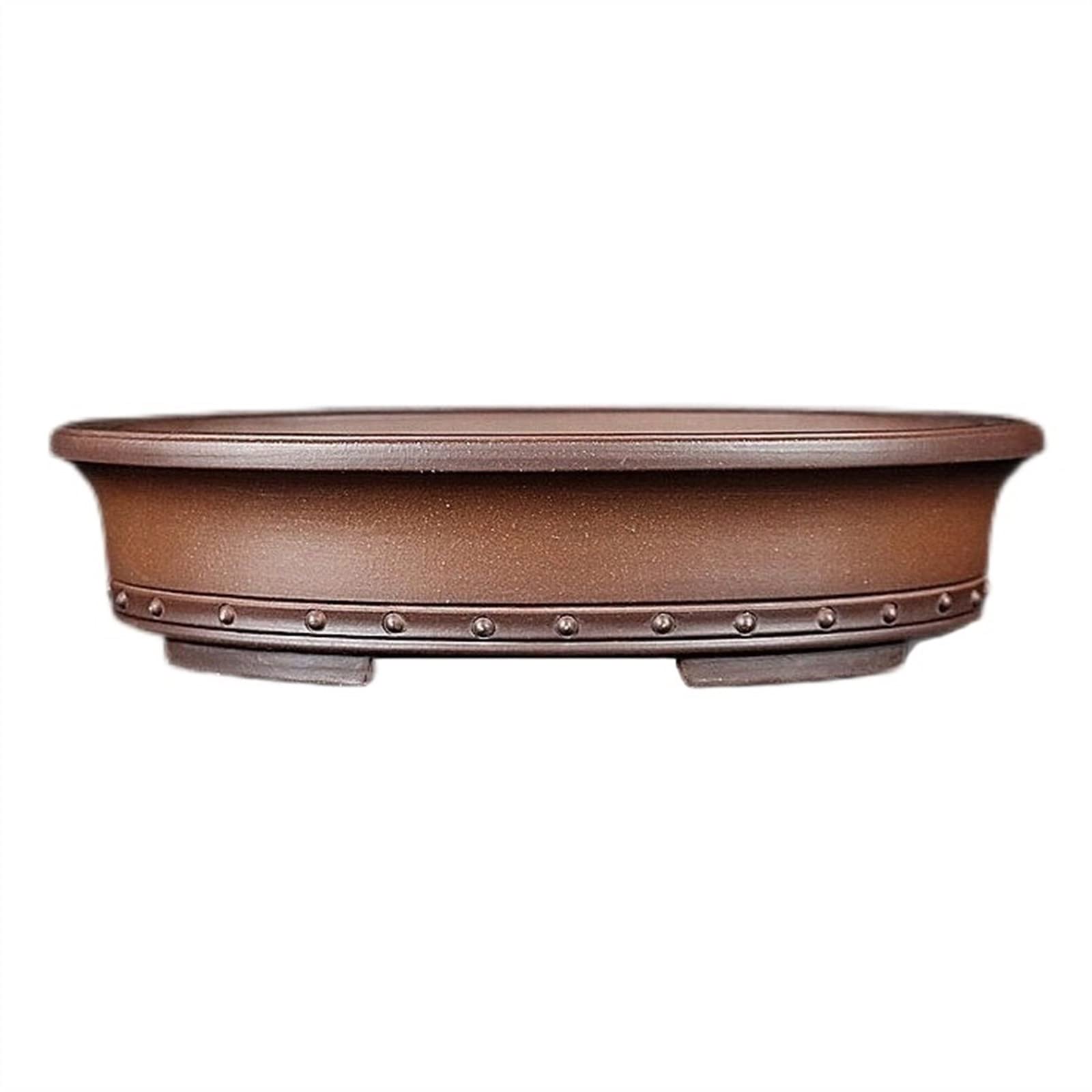 Doniczki ceramiczne duże owalne fioletowe piaskowe doniczki do kwiatów dekoracja krajobrazu doniczka Bonsai doniczka śliwkowa sosnowa cyprysowa storczykowa specjalna