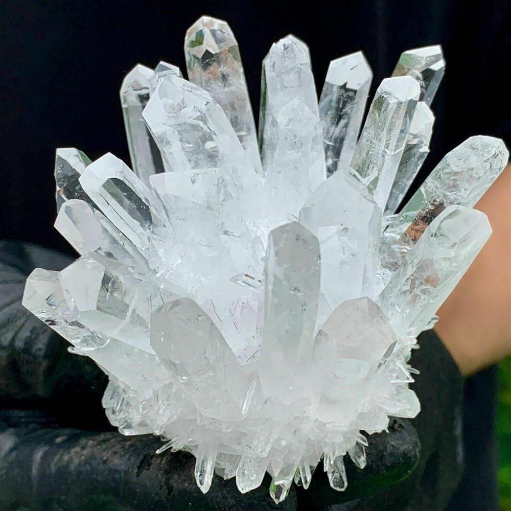 KJEBVHIRS Clear Crystal Cluster Home furnishings Ornaments (Size : 800-850g)