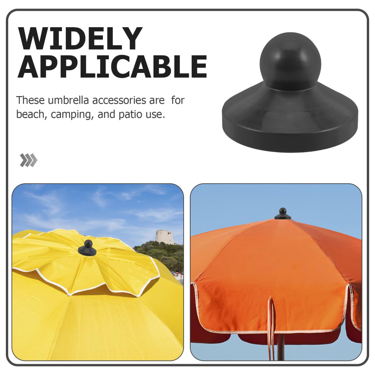 Amosfun Outdoor Patio Umbrella Replacement Caps Parasol Finial Cap for Beach Camping Durable Umbrella Accessories Easy Installation and Stylish Design - Image 3
