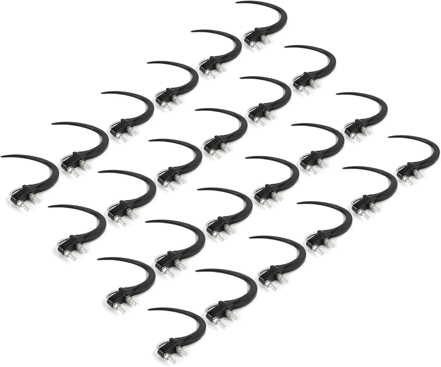 The ROP Shop | (Pack of 24) 9" Hay Accumulator Grapple Hook Kits with U-Bolts, Nuts, Washers