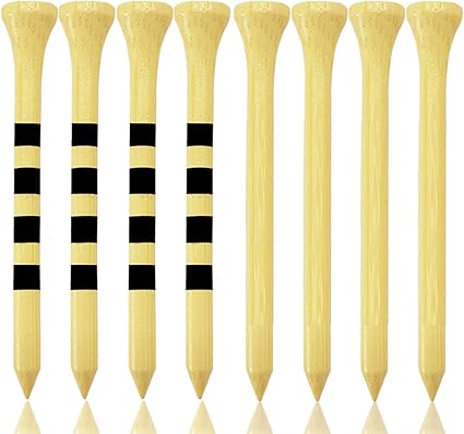 Review BRAMASOLE Golf Tees Wood Bamboo Unbreakable 2 3/4 3 1/4 Inch Value 100/200 Pack, Wooden Tee for Golf Training Indoor Outdoor