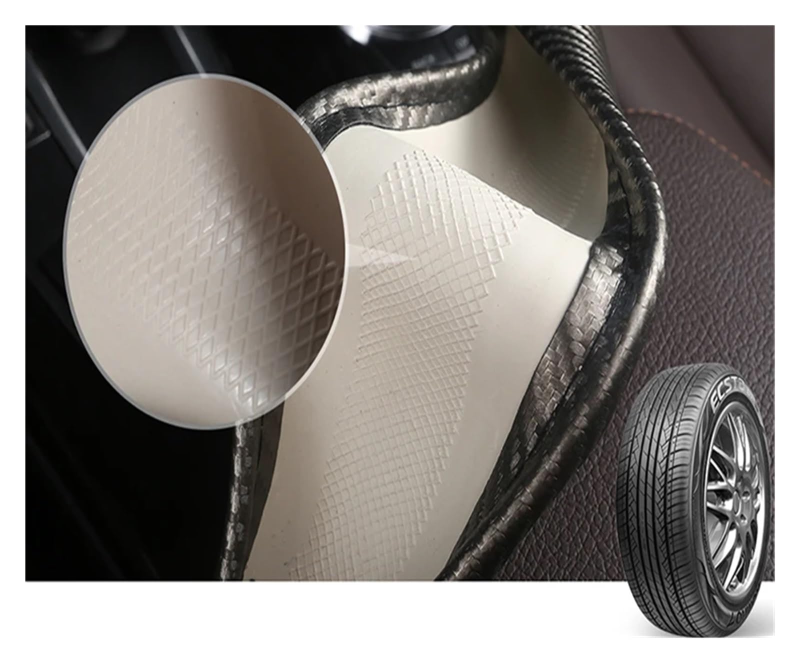 Pokrowiec na kierownicę samochodu z włókna węglowego do VW do GOLF 7 2015 dla POLO dla Jetta dla Passat dla Tiguan osłona koła typ C kształt OShape (typ B D Shape)