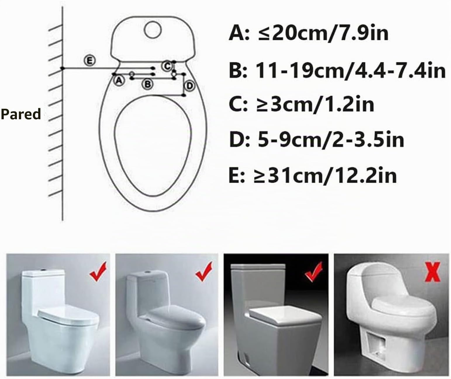 Phito - Asiento de inodoro para bidé, boquilla doble, bidé de agua ajustable, no eléctrico, spray de agua dulce, accesorio de bidé no eléctrico para inodoro, boquilla doble retráctil con presión de
