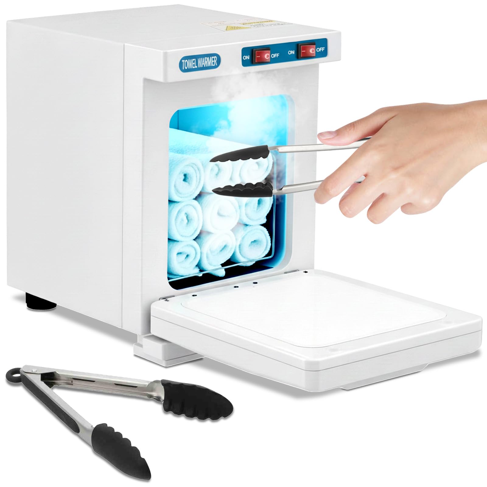 Hot Towel Warmer Cabinet β Rapid Heating with 360Β° UV Steriliser, Large 5L Capacity, Versatile for Towels and Daily Essentials, Towel Cabinet for Facial Salon Beauty Massage SPA BathroomοΌWhiteοΌ