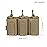 EXCELLENT ELITE SPANKER Open-Top Single/Double/Triple Molle Mag Pouchs for M4 for AK AR Elastic Rifle Magazines for Pistol Mag Pouch (Coyote Brown)